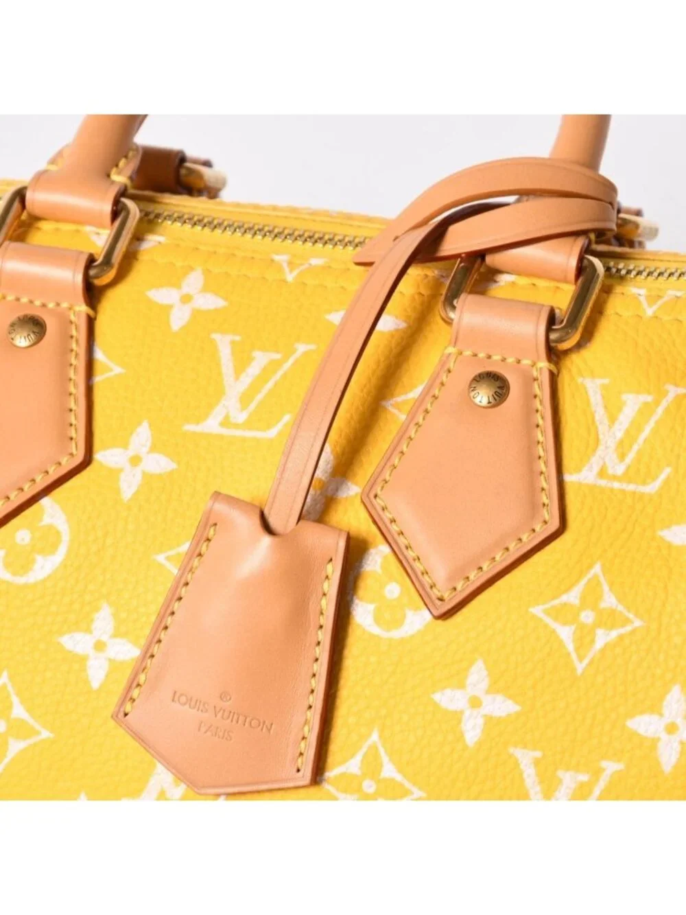 Louis Vuitton Speedy P9 Bandouliere 25 Boston Bag Yellow White